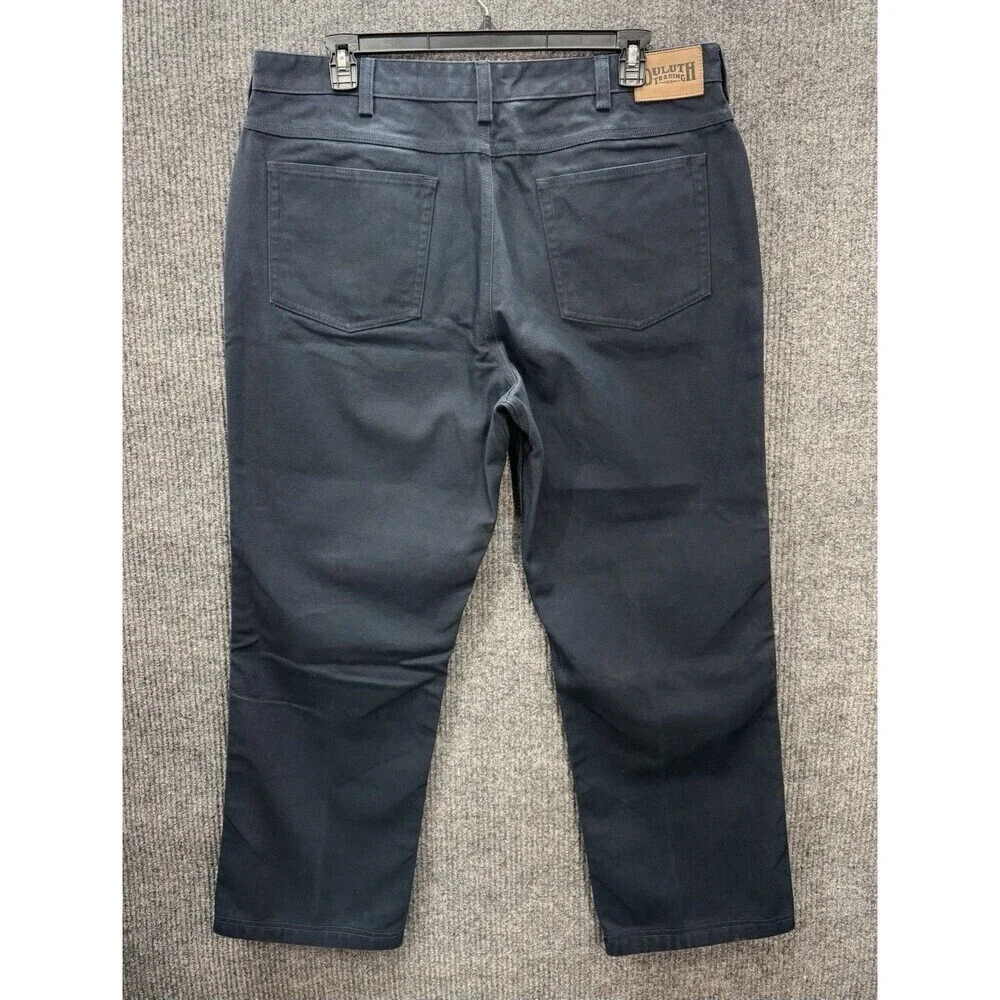 Duluth Heavyweight Fire Hose Pants Men’s 40x30 Navy Blue 5 Pocket Relaxed 86125 - Picture 2 of 9